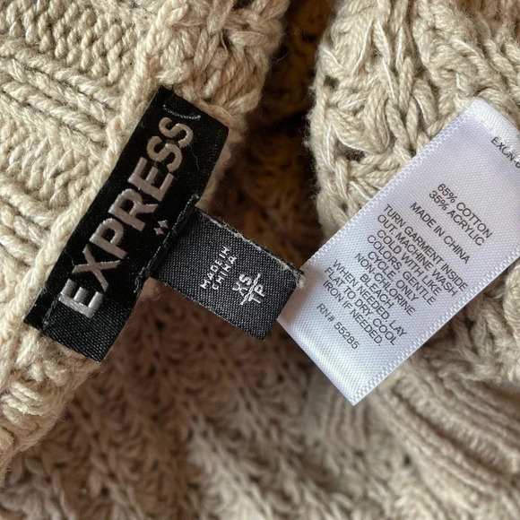 Express Cable Knit Cardigan Women Size XS/TP - Picture 4 of 6